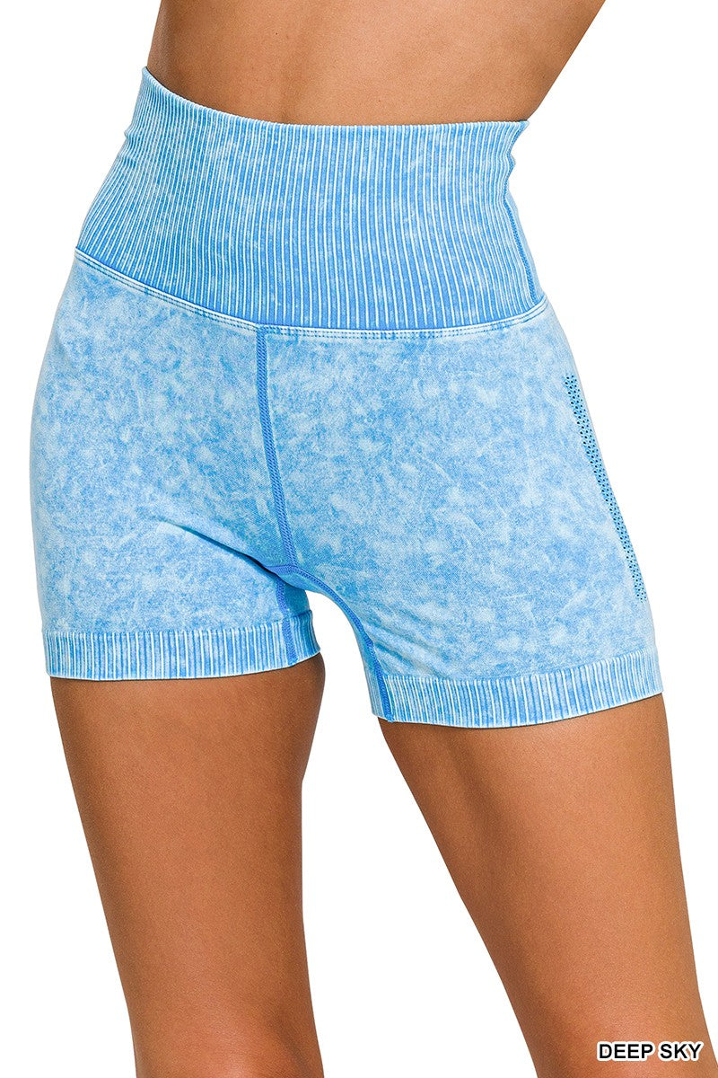 Mineral Wash Seamless Biker Shorts | Part 1**