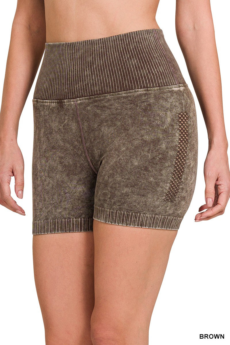 Mineral Wash Seamless Biker Shorts | Part 1**