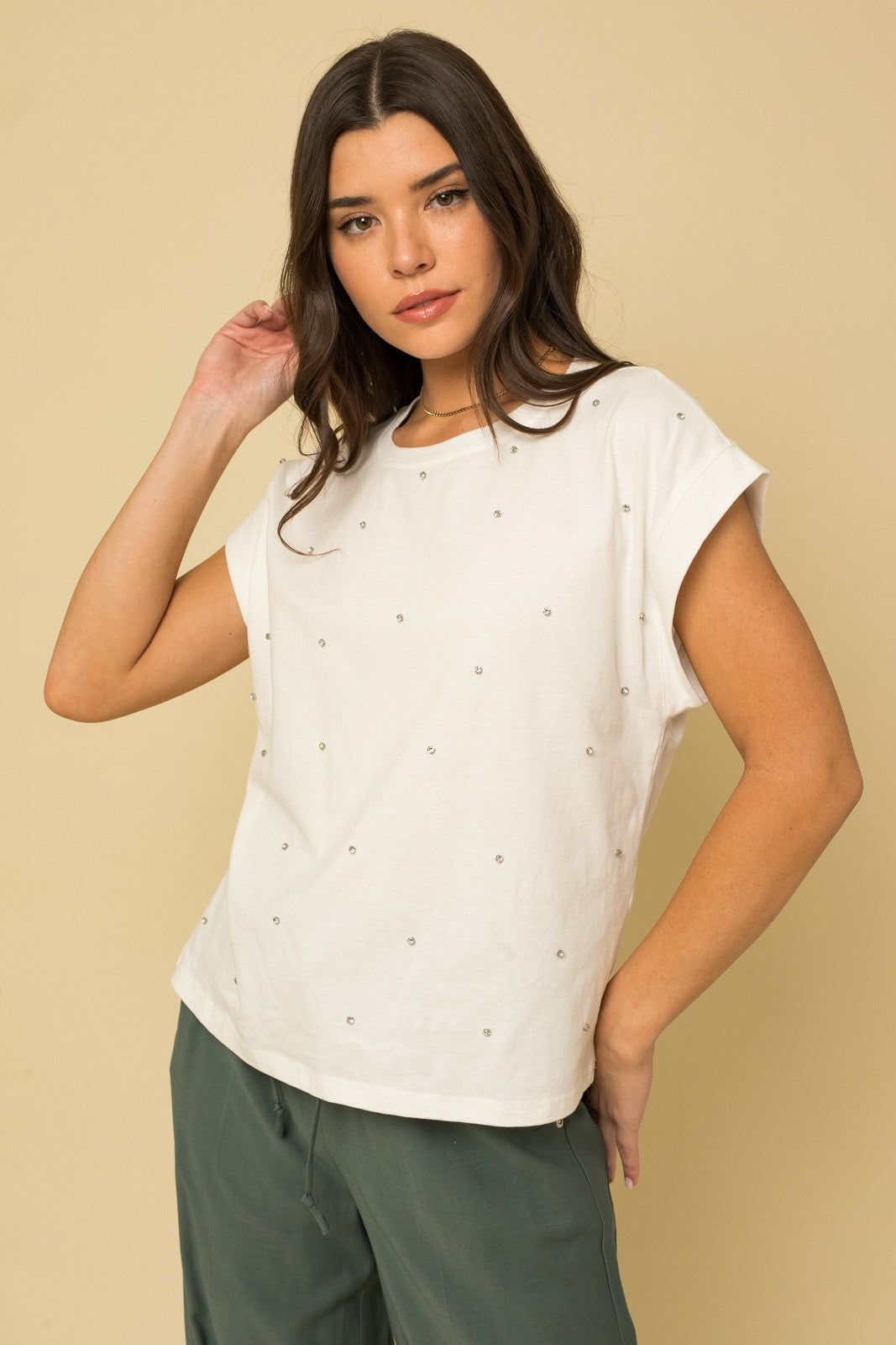 Rhinestone Overfit Shirt