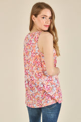 Spring Fling Floral Woven Tank Top