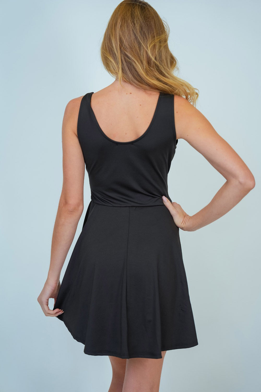 Own the Night Black Tank Mini Dress