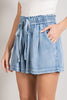 Chambray Mineral Washed Shorts