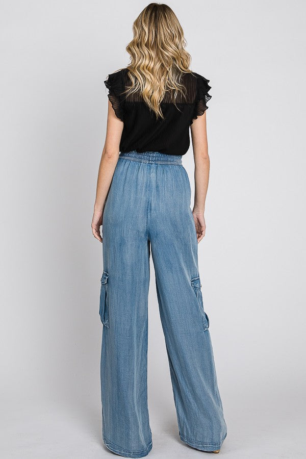 Denim Cargo Pants - Final Sale