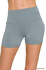 Brushed Microfiber Wide Waistband Biker Shorts | ZENANA DEAL