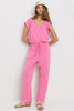 One-And-Done V Neck Stretch Jumpsuit - Final Sale