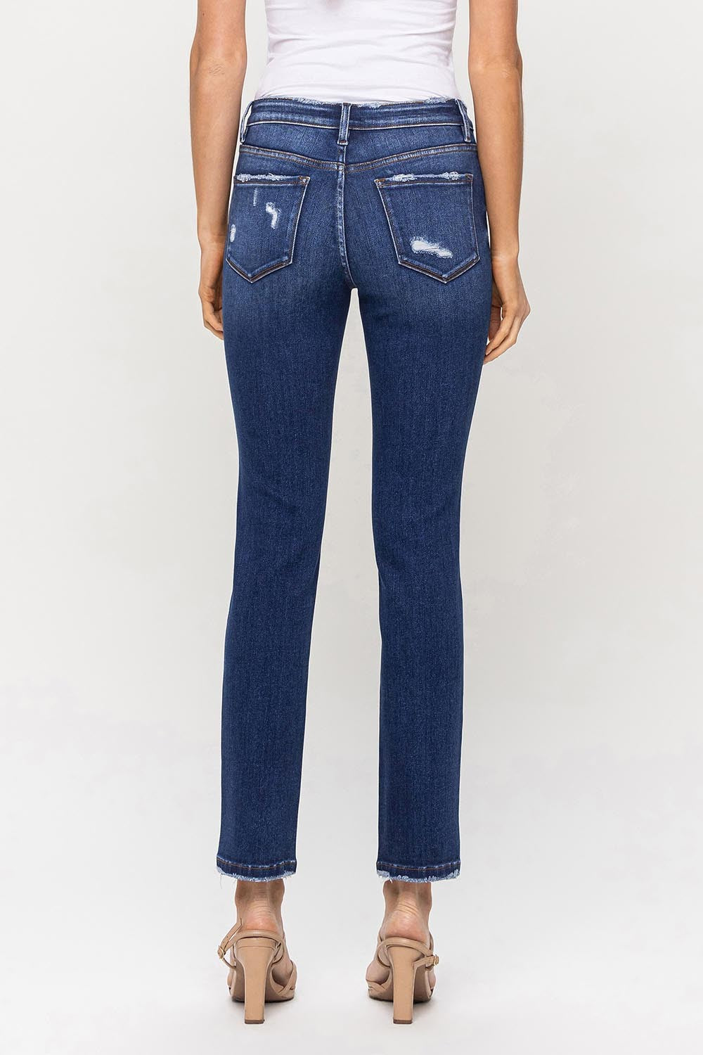 The Sadie Mid Rise Slim Straight Denim Jeans | Flying Monkey by Vervet - Final Sale