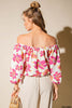 Be Bold Floral Off the Shoulder Top