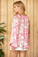 Smell the Roses Floral Blouse