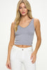 Seamless Reversible Stonewashed Ribbed Tank- Final Sale