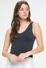 Seamless Reversible Stonewashed Ribbed Tank- Final Sale