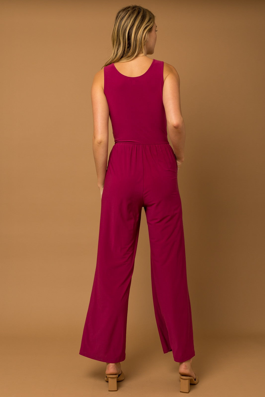 Berry V-Neck Jumpsuit | Gilli