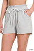 Drawstring Gauze Shorts | Zenana | FINAL SALE