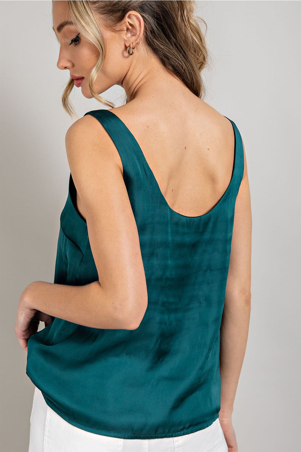 Sleeveless Satin Tank | FINAL SALE