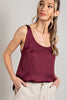 Sleeveless Satin Tank