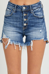 High Rise Button Down Jean Shorts | Risen - Final Sale