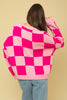 Pink Checkered Sweater