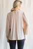 Champagne Textured Long Sleeve Peasant Top