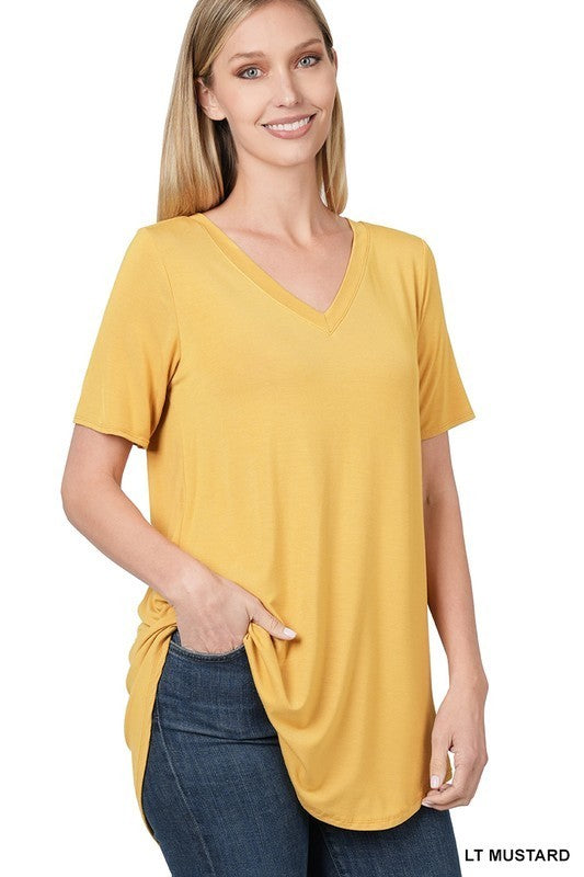 Luxe Rayon V-Neck Top - Part 2 - Final Sale