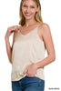 Satin Charmeuse V-Neck Cami Top | FINAL SALE