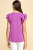 Double Ruffle Sleeve Top