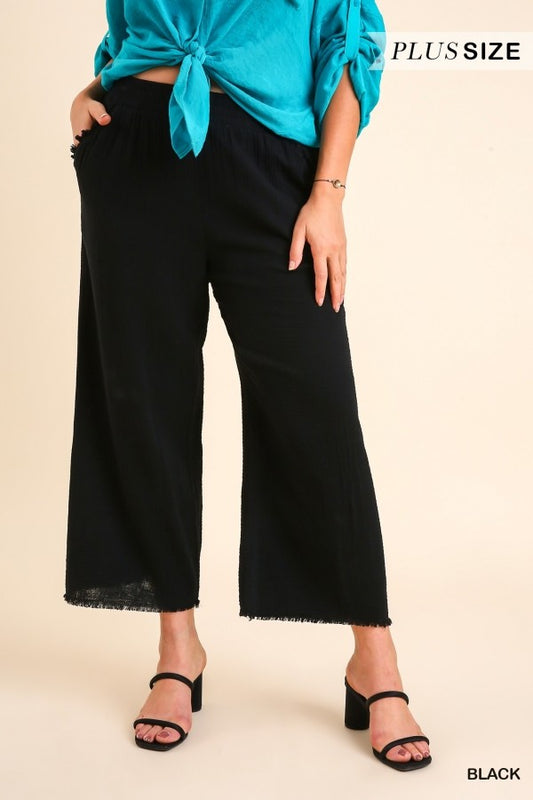 Wide Leg Pants with Elastic Waist Band | UMGEE * VEGAS PREORDER