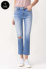 High Rise Slim Straight Denim Jean (REG/CURVY) | Lovervet by Vervet - Final Sale