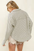 Ivory Stripe Half Button Pullover  * - BiBi