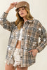 Allover Clear Sequin Vintage Plaid Shacket | BiBi - Final Sale