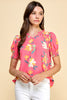 Simply Bloom Floral Top - Coral