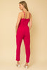 Fuchsia Sleeveless Faux Wrap Jumpsuit | FINAL SALE