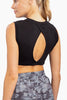 Tencel Open Overlay Back Cropped Tank 