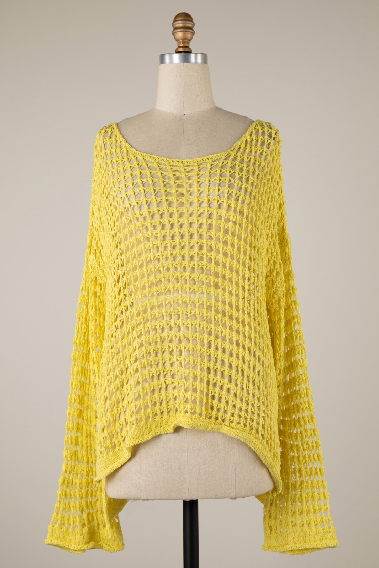 Lightweight Beach Coverup Crochet Top - Final Sale