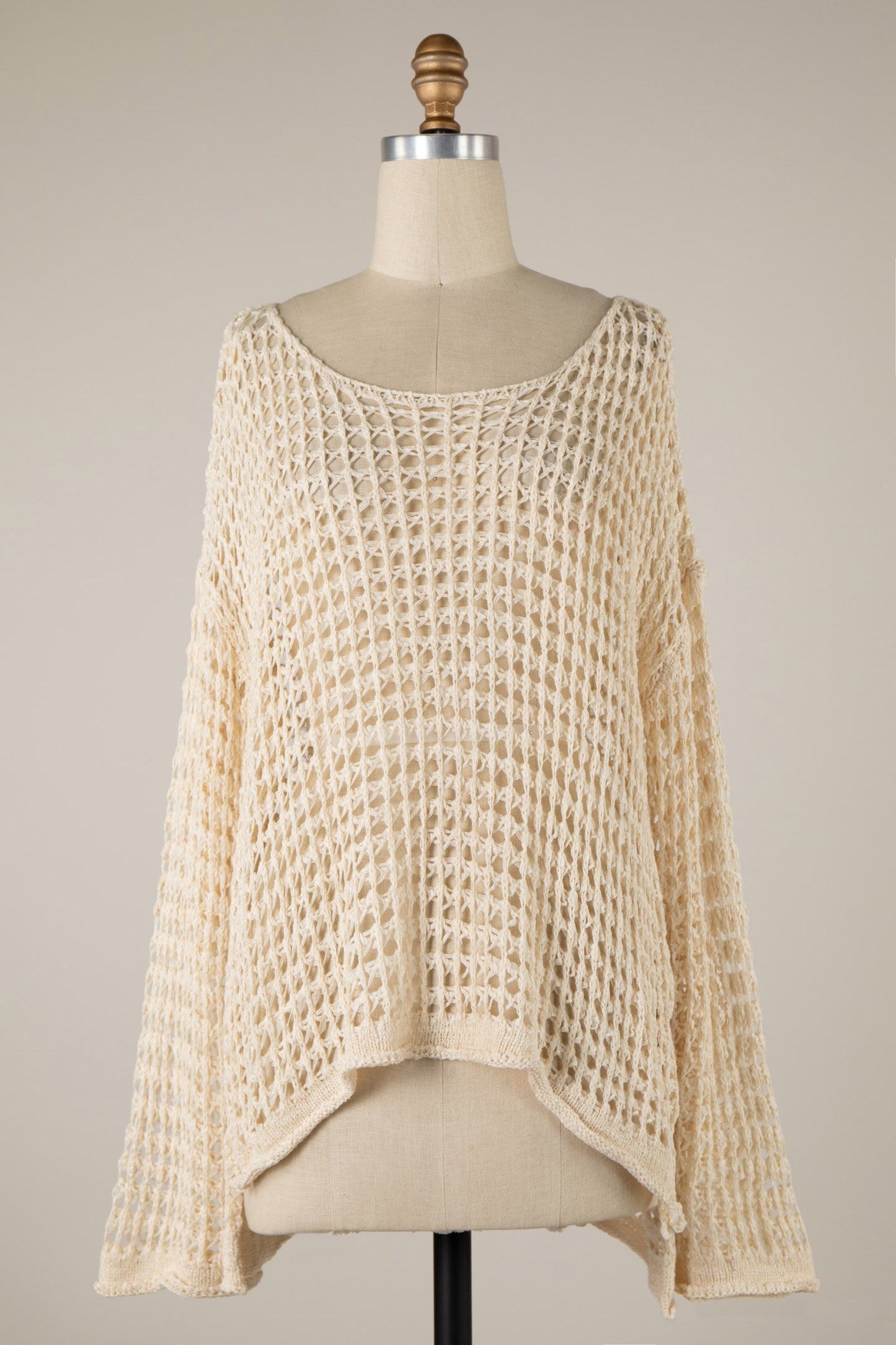 Lightweight Beach Coverup Crochet Top - Final Sale