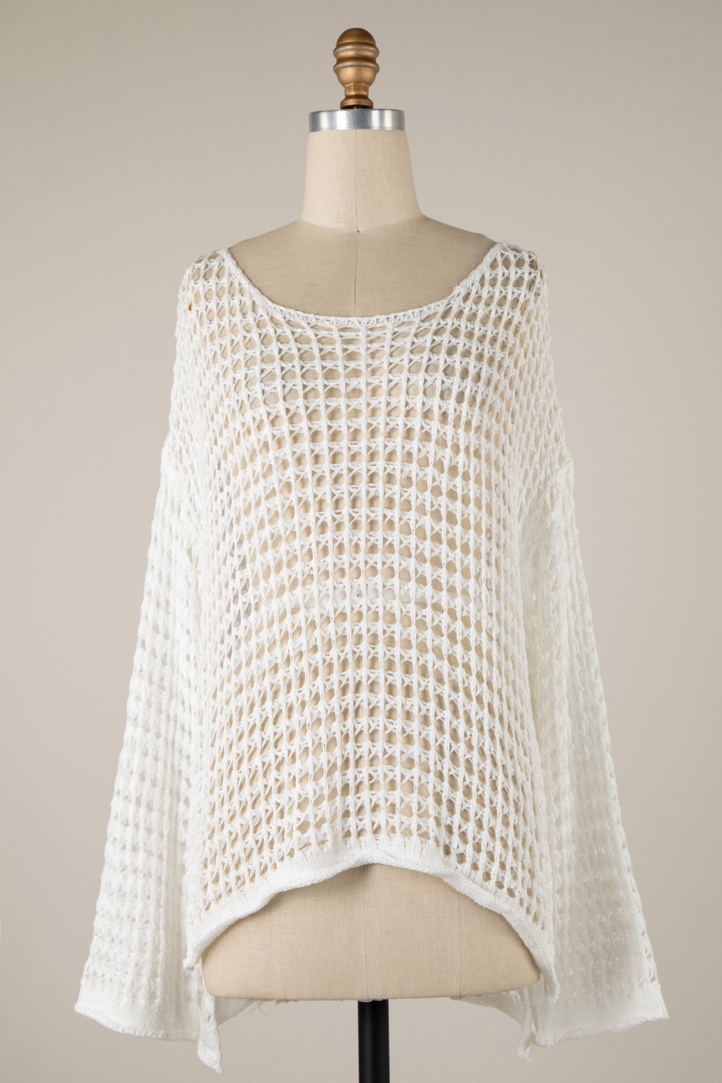 Lightweight Beach Coverup Crochet Top - Final Sale