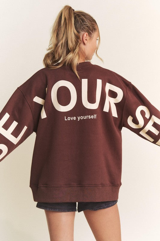 Be Yourself Oversized Sweatshirt