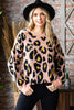 Leopard Round Neck Sweater Top - Final Sale