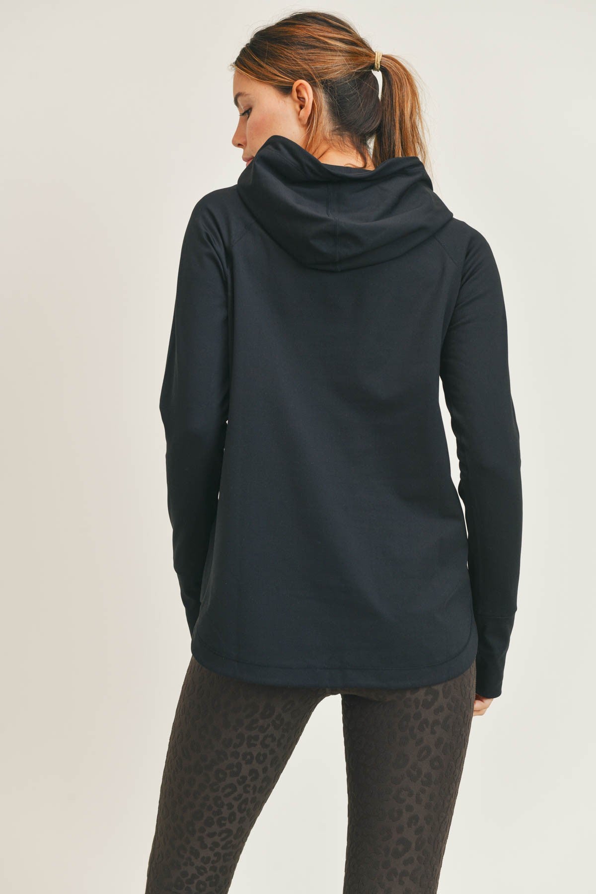 Active Hoodie Top with Thumbholes | MONO B - Final Sale