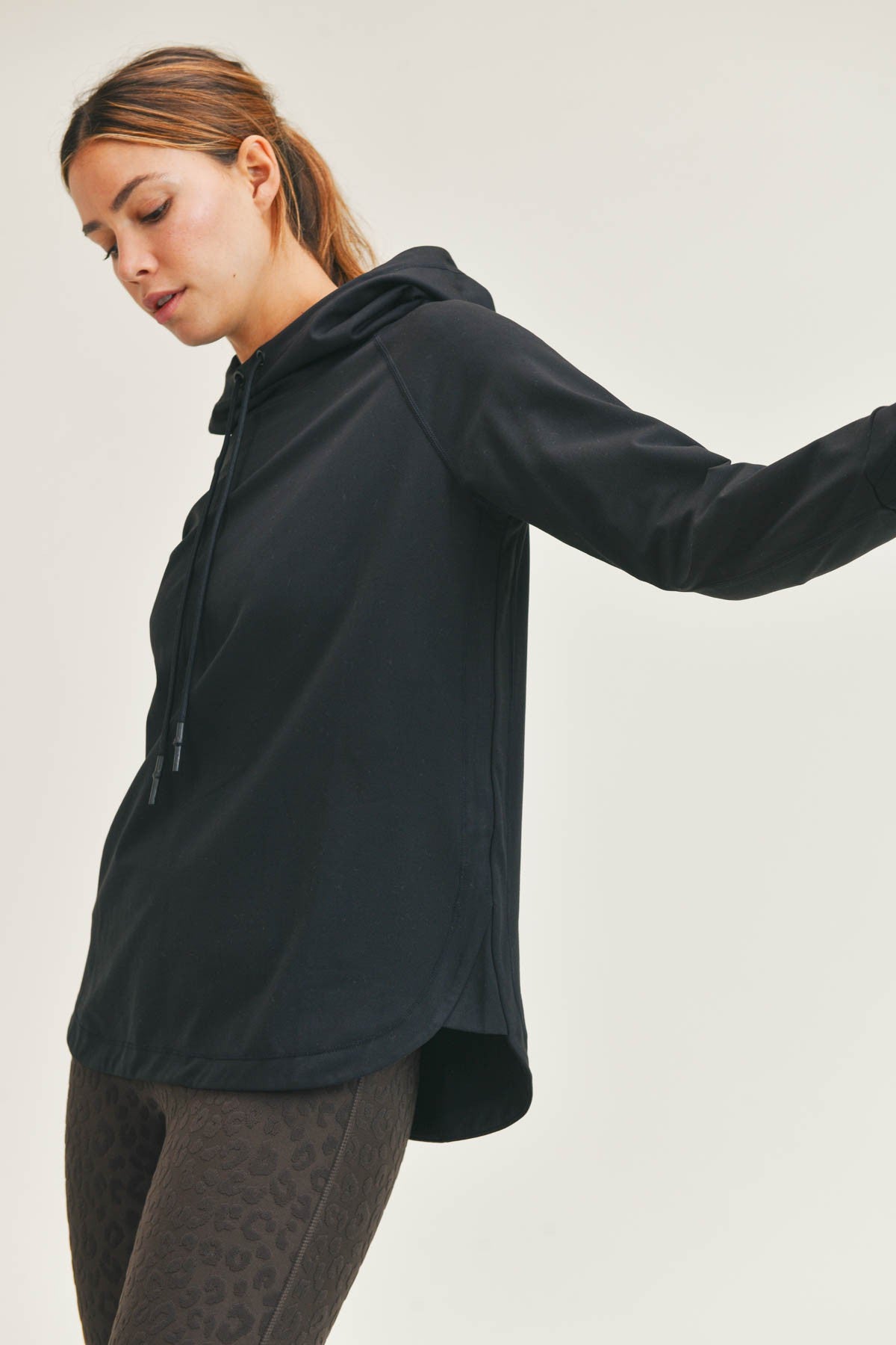 Active Hoodie Top with Thumbholes | MONO B - Final Sale