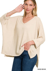 V-Neck Jacquard Sweater - Final Sale
