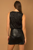 Black Sleeveless Sequin Bodysuit