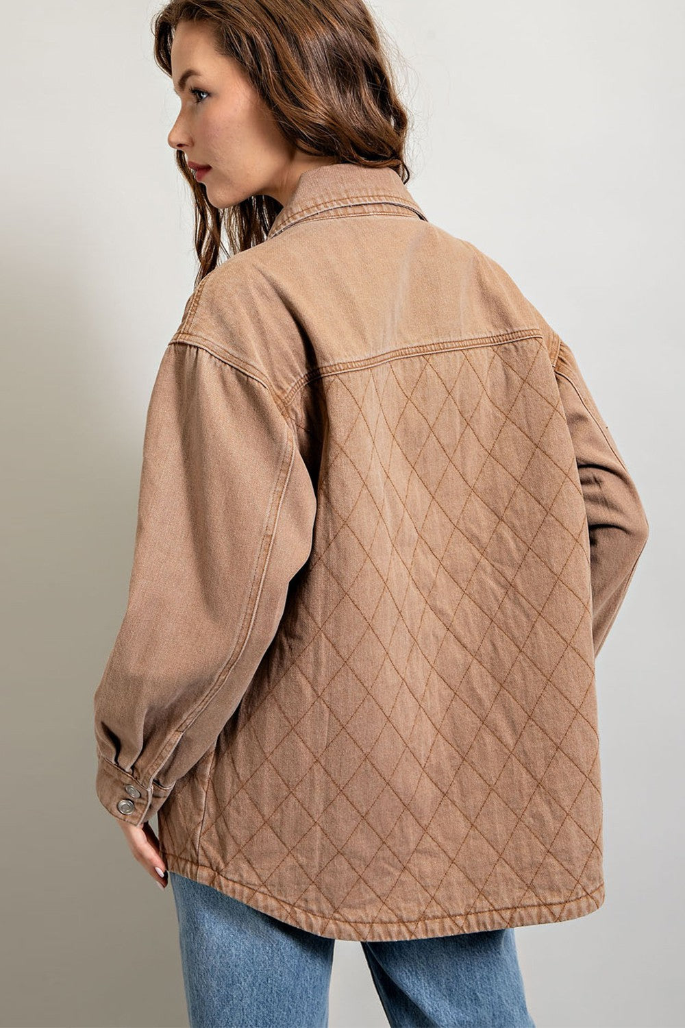 Warm and Cozy Quilted Button Down Jacket