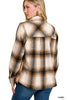 Autumn Plaid Shacket - Camel - Final Sale