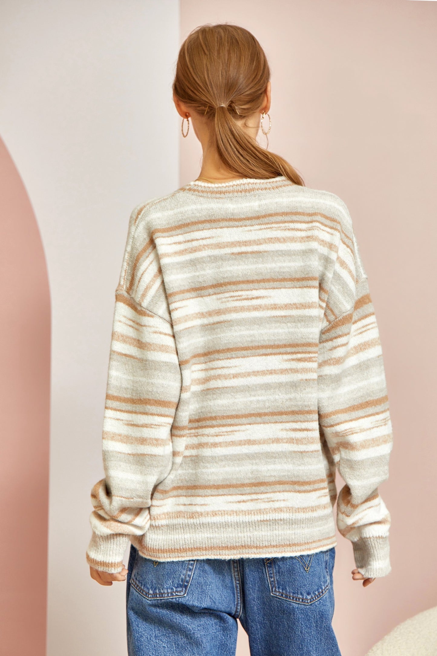 Falling for Stripes Knitted Sweater