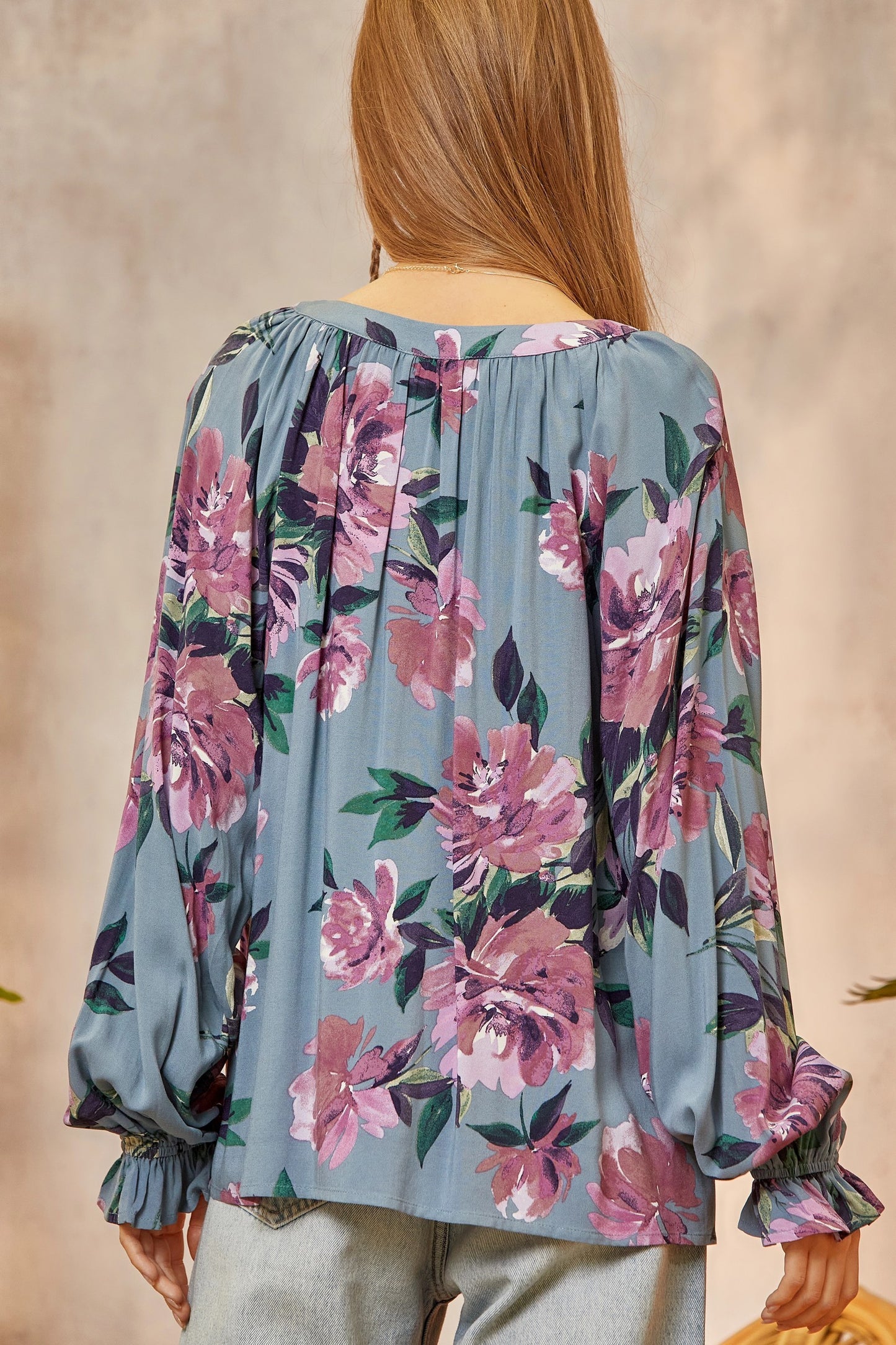 Lavender Haze Floral Long Sleeve Top - Final Sale