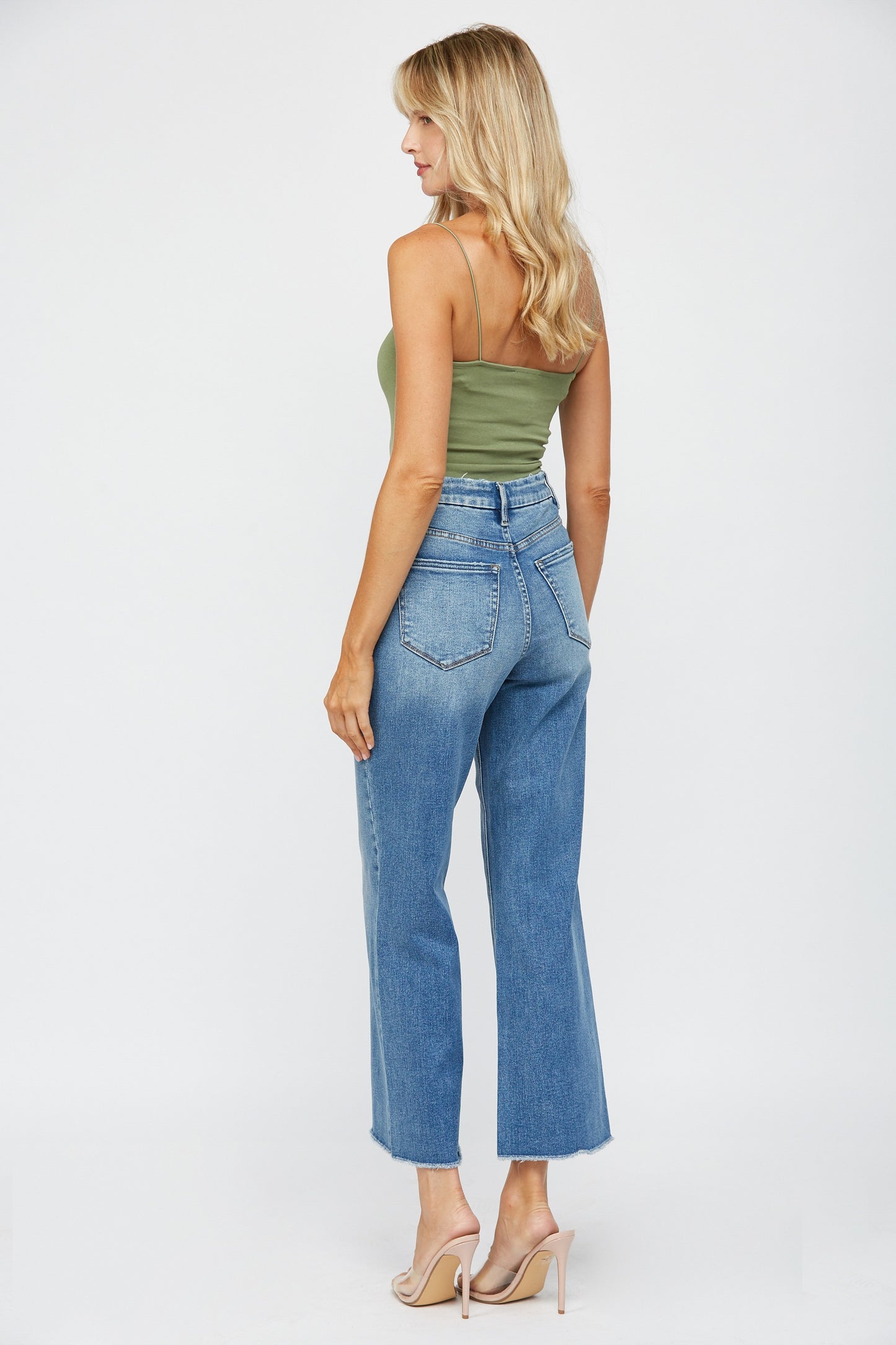 Festival Stretch Super High-Rise Wide Leg Denim Jeans | Mica