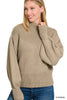 Balloon Sleeve Mock Neck Sweater - Final Sale