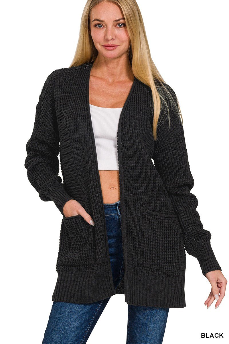 The Waffle Knit Cardigan | Zenana