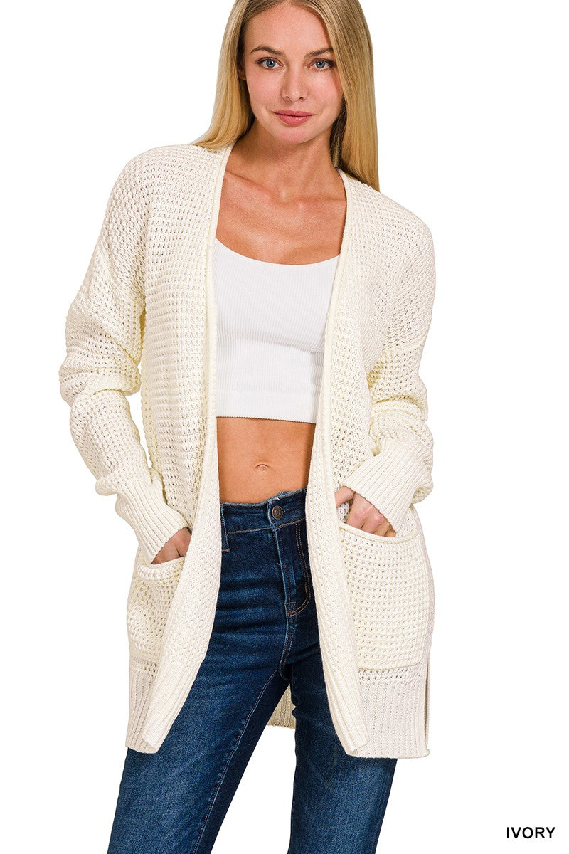 The Waffle Knit Cardigan | Zenana