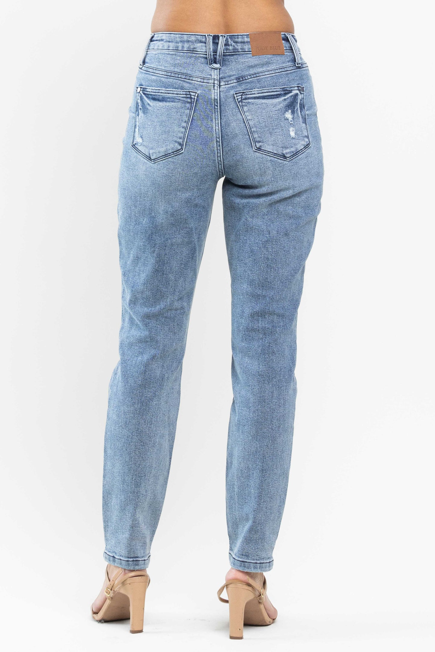 Vintage Mild Destroyed Slim Fit Denim Jeans  | Judy Blue - Final Sale