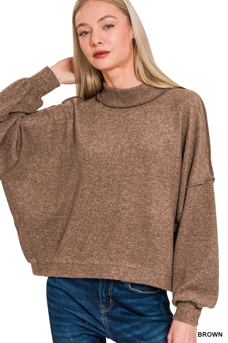 Brushed Melange Hacci Sweater (8 COLORS) | ZENANA *LA LIVE PREORDER